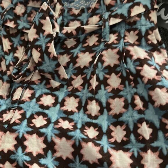 LOFT Paperbag Pull On Shorts in Sunwashed Floral Linen Blend Size XS - Picture 6 of 6